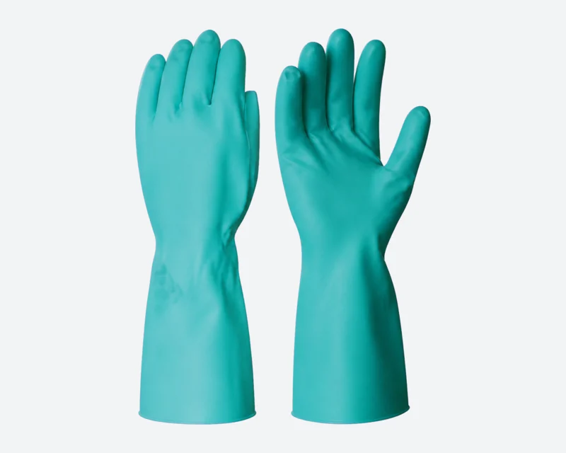Teal Nitrile Gauntlets