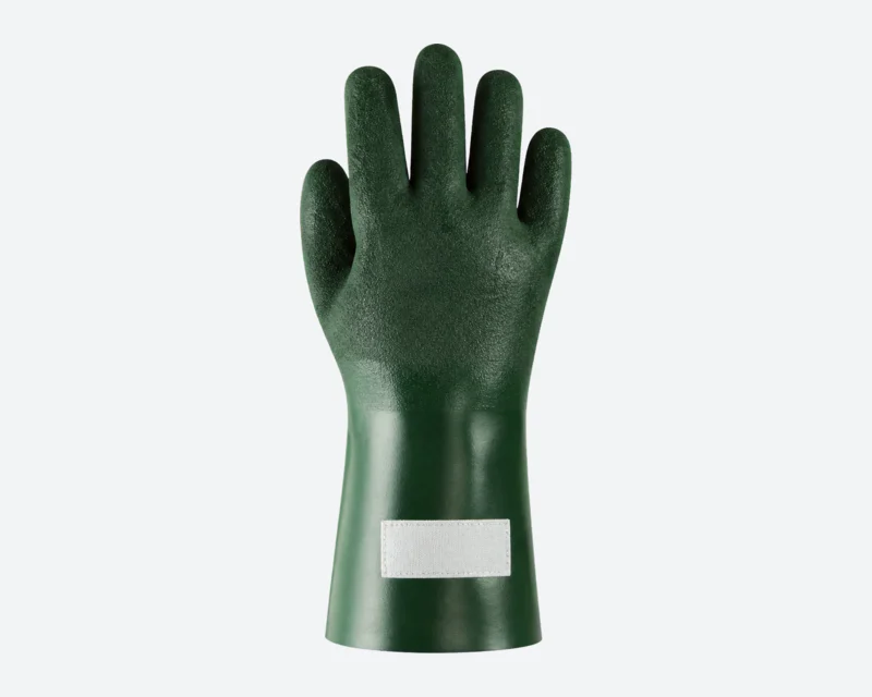 Green Sandy-Finish PVC Gauntlets