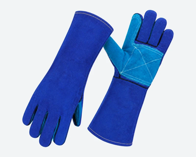 Two-Blue Shoulder-Split Gauntlets