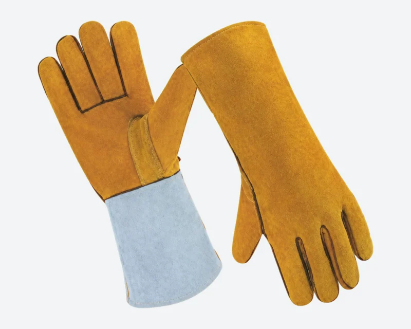 Contrast-Cuff Shoulder-Split Gauntlets