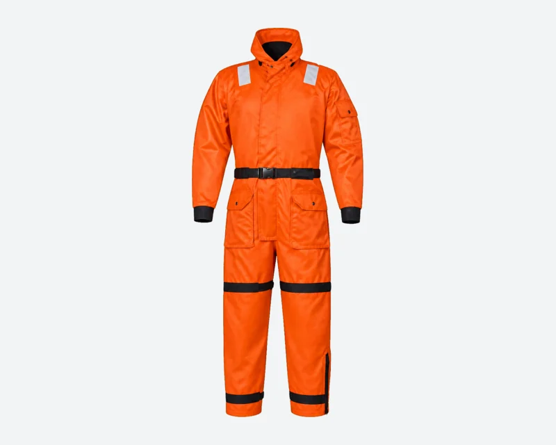 Orange Hooded Industrial Suit Design